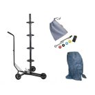 AutoXS gurulós keréktartó állvány, gurítható abroncstároló 100 kg teherbírással max 225 mm gumiszélességig