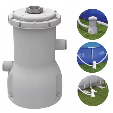 Avenli 29P415EU XL (53012) 2 m3/h 2006 liter/óra 35W papírszűrős vízforgató, szűrő szivattyú Bestway / INTEX / Summer Waves kerti medencékhez, 3 db szűrőpatronnal