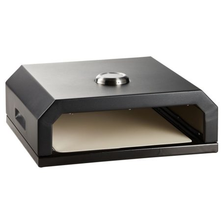 BBQ 40 x 35 x 15 cm PizzaBox 30 cm pizzakővel, pizzasütő kemence (doboz) kivehető kerámialappal, kerti grillezőhöz, faszenes grillsütőhöz, gázgrillhez (BBQ Pizza kemence)