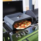 BBQ 40 x 35 x 15 cm PizzaBox 30 cm pizzakővel, pizzasütő kemence (doboz) kivehető kerámialappal, kerti grillezőhöz, faszenes grillsütőhöz, gázgrillhez (BBQ Pizza kemence)