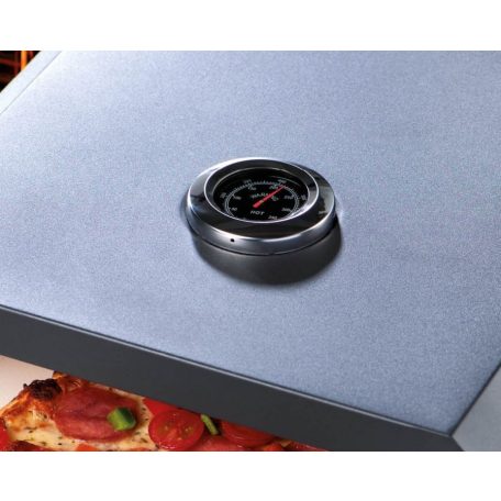 BBQ 40 x 35 x 15 cm PizzaBox 30 cm pizzakővel, pizzasütő kemence (doboz) kivehető kerámialappal, kerti grillezőhöz, faszenes grillsütőhöz, gázgrillhez (BBQ Pizza kemence)