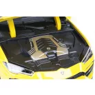 Bburago Premium Edition 1/18 Lamborghini Urus 1:18, 24 cm kormányozható, sárga fém autó modell, nyitható ajjtókkal, motorháztetővel és csomagtartóval
