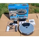 HASZNÁLT, javított újszerű SilverCrest SSRA 1 LIDL Home WIFI-s SMART intelligens automata robotporszívó virtuális fallal, napi programozással, távirányítóval bontott csomagolásban, új akkuval