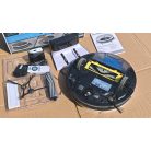 HASZNÁLT, javított újszerű SilverCrest SSRA 1 LIDL Home WIFI-s SMART intelligens automata robotporszívó virtuális fallal, napi programozással, távirányítóval bontott csomagolásban, új akkuval