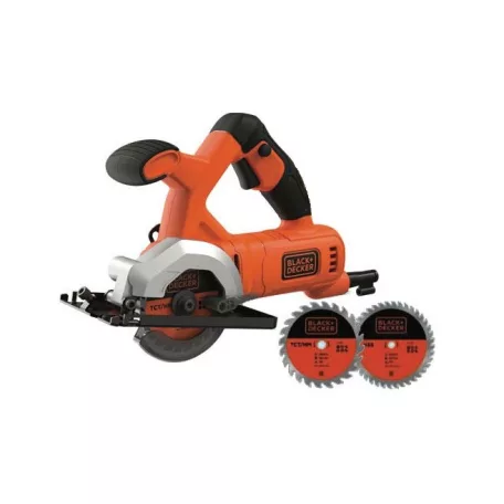 Black&Decker BES 510 / Black+Decker BES510-QS 400W elektromos vezetékes kézi mini körfűrész 2 db 85 mm fűrészlappal
