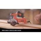 Black&Decker BES 510 / Black+Decker BES510-QS 400W elektromos vezetékes kézi mini körfűrész 2 db 85 mm fűrészlappal