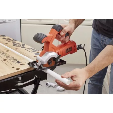 Black&Decker BES 510 / Black+Decker BES510-QS 400W elektromos vezetékes kézi mini körfűrész 2 db 85 mm fűrészlappal