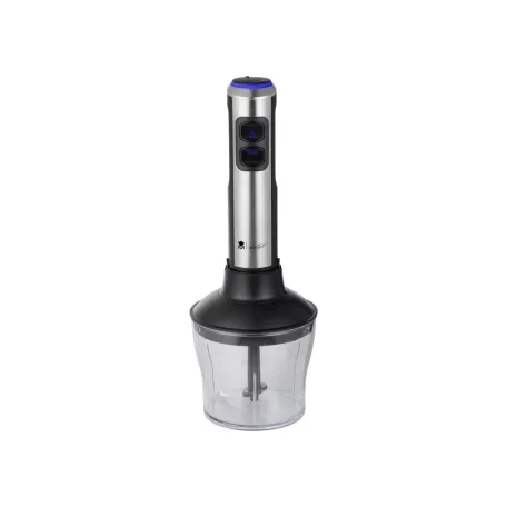 Bergner MasterPro BGMP-9424 inox, nemesacél 1200W prémium botmixer szett, rúdmixer készlet 600 ml aprítóval, 800 ml keverőpohárral és habverővel, fekete