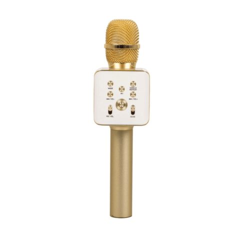 Maginon BKM-5 Gold Bluetooth / microSD TF Karaoke mikrofon beépített akkuval, 5W RMS hangszóróval, arany szín