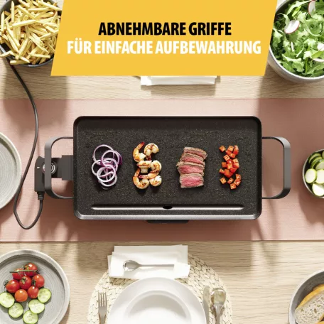 Tristar BP 2667 SLIM elektromos asztali grill, 2000W 46 x 26 cm teppanyaki grillsütő