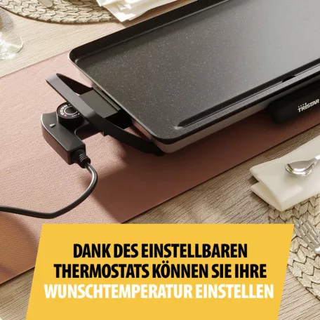 Tristar BP 2667 SLIM elektromos asztali grill, 2000W 46 x 26 cm teppanyaki grillsütő