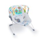 Bright Starts Safari Fun Vibrating Bouncer elemes, rezgő baba pihenőszék, 48 x 53 x 42 cm újszülött babafotel szafari mintával 0 - 6 hónapos korban 9 kg testsúlyig