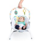 Bright Starts Safari Fun Vibrating Bouncer elemes, rezgő baba pihenőszék, 48 x 53 x 42 cm újszülött babafotel szafari mintával 0 - 6 hónapos korban 9 kg testsúlyig