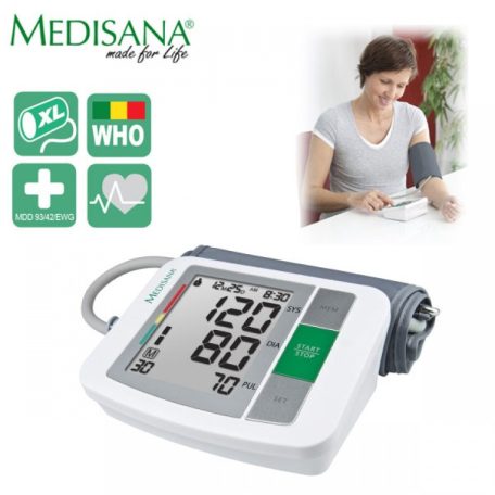 Medisana BU 510 digitális automata felkaros vérnyomásmérő 2 felhasználónak, 2 x 90 memóriával, 22-36 cm-es karmérethez