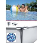 Bestway 56416 BAHAMA VT Superior Grey Steel Pro MAX szürke 366 x 76 cm fémvázas 6.5 m3 kerti medence szett vízforgatóval és védőtakaróval