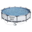Bestway 56416 BAHAMA Superior Grey Steel Pro MAX szürke 366 x 76 cm fémvázas 6.5 m3 kerti medence szett vízforgatóval