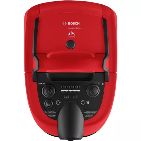 Bosch BWD421PET 2100W kárpittisztító, kombinált takarítógép és száraz-nedves porszívó 2.5 literes portartállyal, piros