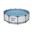 Bestway ELBA Steel Pro MAX Superior Grey 366 x 100 cm fémvázas kerti medence szett vízforgatóval és létrával 