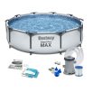   Bestway 56408 Steel Pro MAX Málta / Maui Superior Grey 305 x 76 cm szürke fémvázas kerti medence szett vízforgatóval