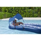 Bestway 43732 Comfort Plush Shaded Lounge felfújható matrac baldachinnal, egyszemélyes, bldachinos úszó napozóágy 198 x 112 cm
