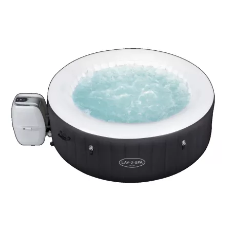 Bestway 60001 Lay-Z-Spa Whirlpool Miami AirJet 2 - 4 személyes felfújható jakuzzi 180 x 66 cm, 120 fúvókával, fedővel, fűtéssel és ChemConnect adagolóval