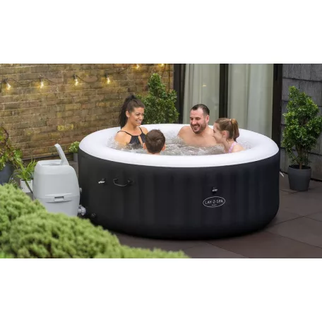 Bestway 60001 Lay-Z-Spa Whirlpool Miami AirJet 2 - 4 személyes felfújható jakuzzi 180 x 66 cm, 120 fúvókával, fedővel, fűtéssel és ChemConnect adagolóval