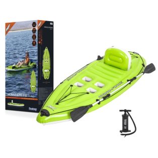   Bestway 65097 Hydro-Force Koracle Fishing egyszemélyes felfújható horgász kajak szett 270 x 100 cm, evezővel és pumpával