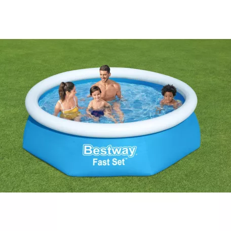 Bestway Kréta 244 x 61 cm puhafalú, felfújható peremű kerti pancsoló medence vízforgatóval 1880 L