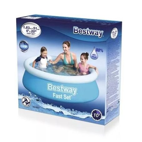 Bestway LUPA 183 x 51 cm puhafalú, felfújható peremű kerti pancsoló medence vízforgató nélkül 940L (FFA 035 / 92844)