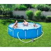   Bestway Málta / Maui Steel Pro 305 x 76 cm kék / fehér fémvázas kerti medence szett vízforgatóval (56679)