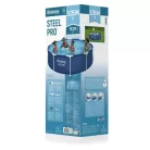 Bestway Málta / Maui Steel Pro 305 x 76 cm kék / fehér fémvázas kerti medence szett vízforgatóval (56679)