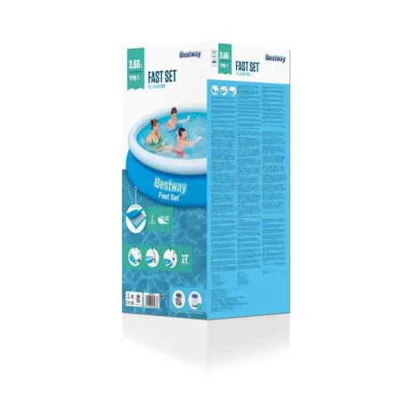 Bestway RODOSZ 366 x 76 cm  5,37 m3 puhafalú kerti medence szett 16W papírszűrős vízforgatóval (FFA 639 , 57274 + 58381)