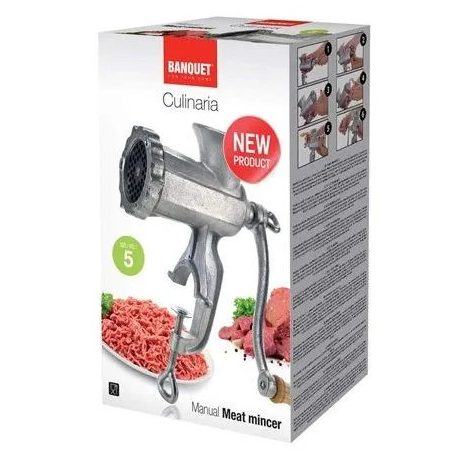 Banquet Culinaria 5 öntöttvas húsdaráló, manuális (mechanikus) kézi húsdaráló, 5-ös méret