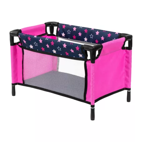 Bayer 4 in 1 Deluxe Set 63216AB Etetőszék, kiságy és táska készlet 44 x 26 x 28 cm rózsaszín - lila játék kiságy szett etetőszékkel, táskával és előkével