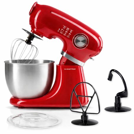 GourmetMaxx RETRO (piros) / Bergner Stand Mixer BG-51157-LV-10 (lila) 1000W 5L konyhai robotgép, dagasztógép, habverő (488442)