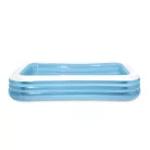 INTEX 58484 / Bestway 54009 Deluxe 305 x 183 x 56 cm nagy családi kerti felfújható pancsoló medence 3 légkamrával, 999L űrtartalommal (kék-fehér)