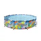 Bestway 56985 Tropical VF-T 305 x 66 cm fémvázas csővázas 4062L kerti medence vízforgatóval és védőtakaróval