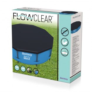   Bestway 58037 fémvázas takaró, 366 cm takarófólia, védőtakaró fémvázas, csővázas kerti medencére