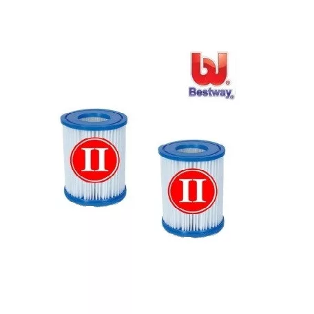 Avenli / Bestway "II" 58094 / FFH 019 DUO 2 db vízforgató szűrőpatron, szűrőbetét, papírfilter (VPA 013 / 015 vízforgatóhoz)