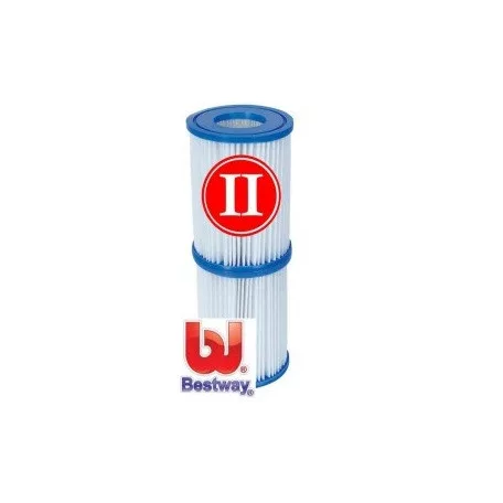 Avenli / Bestway "II" 58094 / FFH 019 DUO 2 db vízforgató szűrőpatron, szűrőbetét, papírfilter (VPA 013 / 015 vízforgatóhoz)