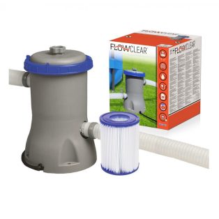   Bestway 58383 papírszűrős vízforgató szivattyú 29W 2006 l/óra (2 m3/h) gégecsövekkel