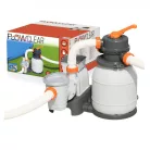 Bestway 58497 + PS500 homokszűrő, 5,7 m3/h 230W homokszűrős vízforgató egység kerti medencékhez 500g Polysphere szűrőgolyóval