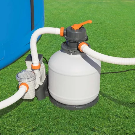 Bestway 58497 homokszűrő, 5,7 m3/h 230W homokszűrős vízforgató egység kerti medencékhez