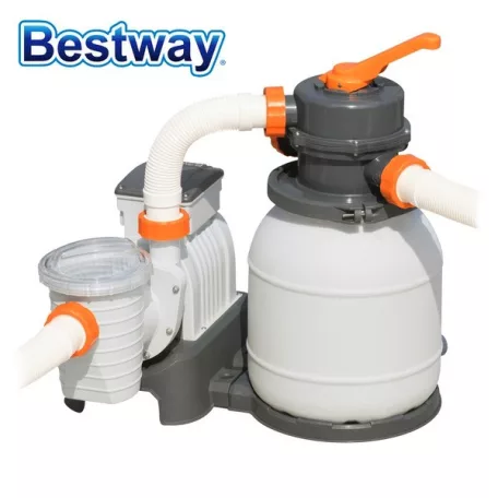 Bestway 58497 homokszűrő, 5,7 m3/h 230W homokszűrős vízforgató egység kerti medencékhez