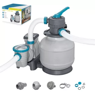   Bestway 58499 homokszűrő, 8.3 m3/h 280W homokszűrős vízforgató egység kerti medencékhez