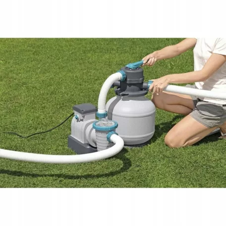 Bestway 58499 homokszűrő, 8.3 m3/h 280W homokszűrős vízforgató egység kerti medencékhez