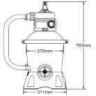 Bestway 58515 BL FlowClear 3 m3/h 85W homokszűrő, Sand Filter, homokszűrős vízforgató szivattyú BL (VPA 034)
