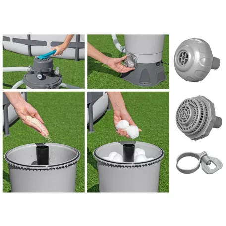 Bestway 58515 BL FlowClear 3 m3/h 85W homokszűrő, Sand Filter, homokszűrős vízforgató szivattyú BL (VPA 034)