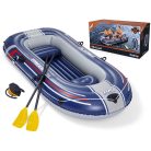Bestway 61068 Hydro-Force Treck X2 Set felfújható 3 személyes csónak evezővel pumpával, háromszemélyes gumicsónak 255 x 127 cm