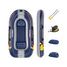 Bestway 61068 Hydro-Force Treck X2 Set felfújható 3 személyes csónak evezővel pumpával, háromszemélyes gumicsónak 255 x 127 cm